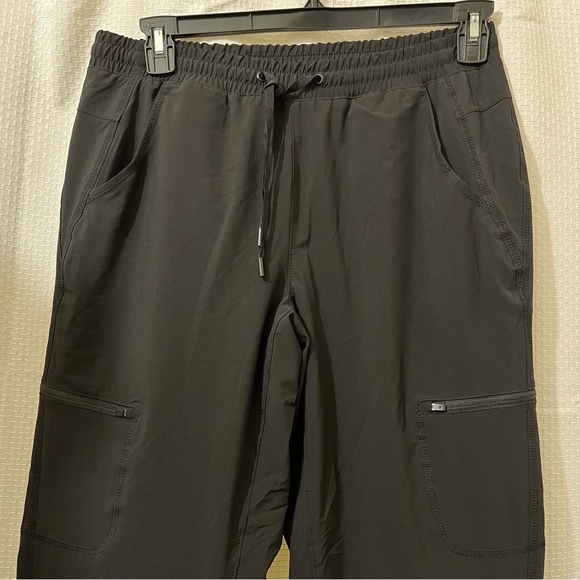 Eddie Bauer Fleece Lined Joggers Outdoor Winter Trail Drawstring Black Size 6 - Picture 2 of 14
